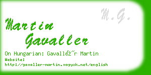 martin gavaller business card